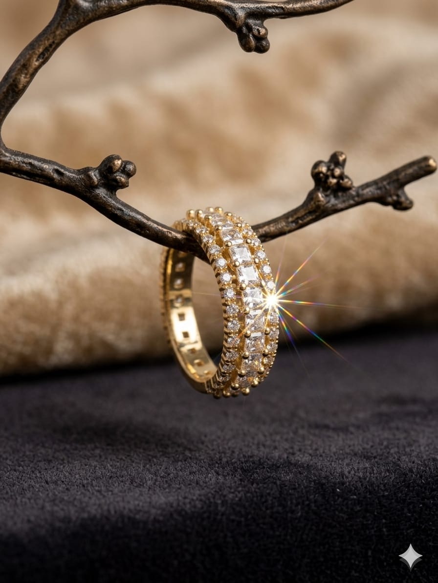 Royal Crystal Band Ring