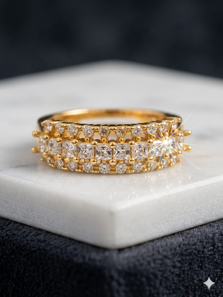 Royal Crystal Band Ring