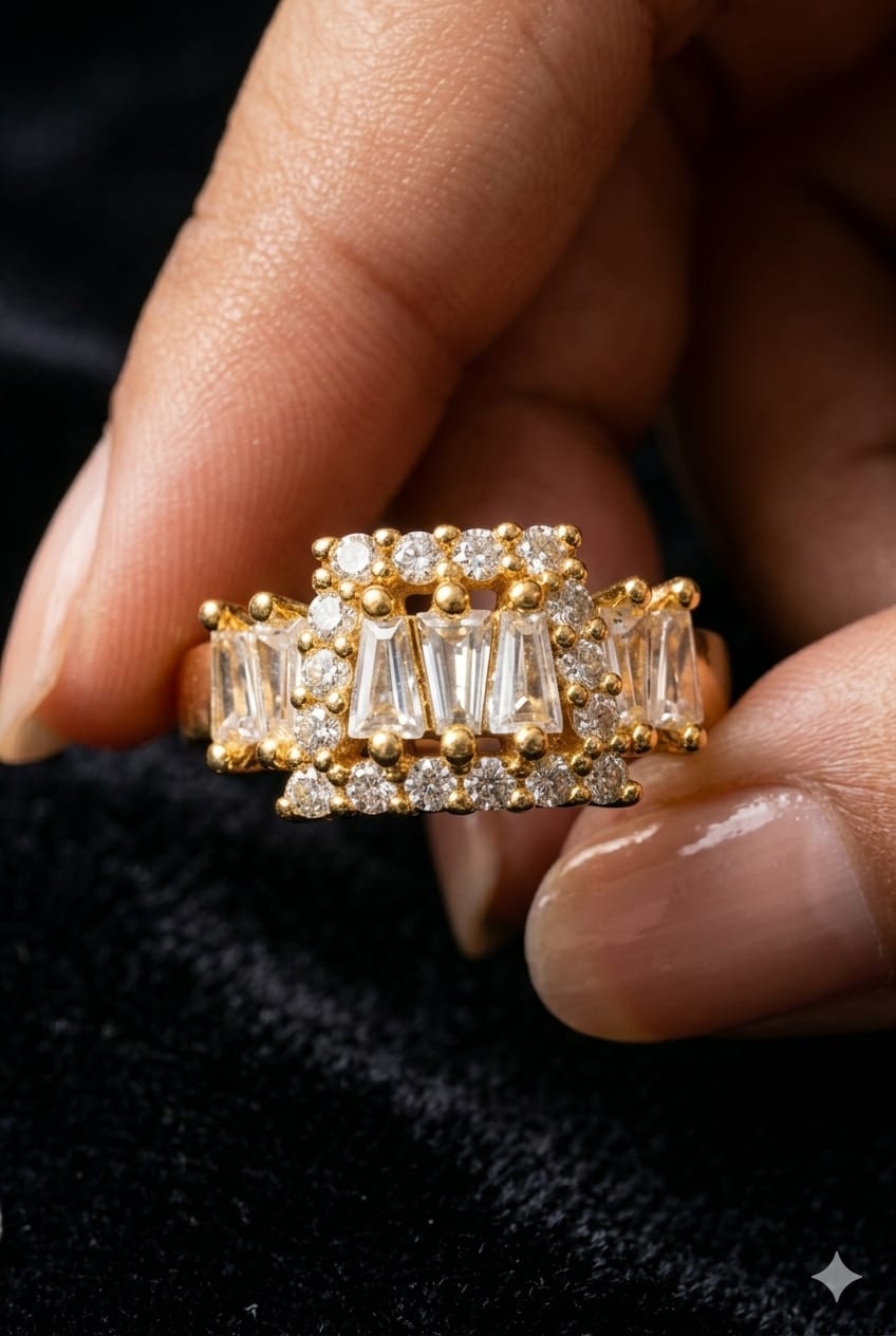 Regal Statement Crystal Ring