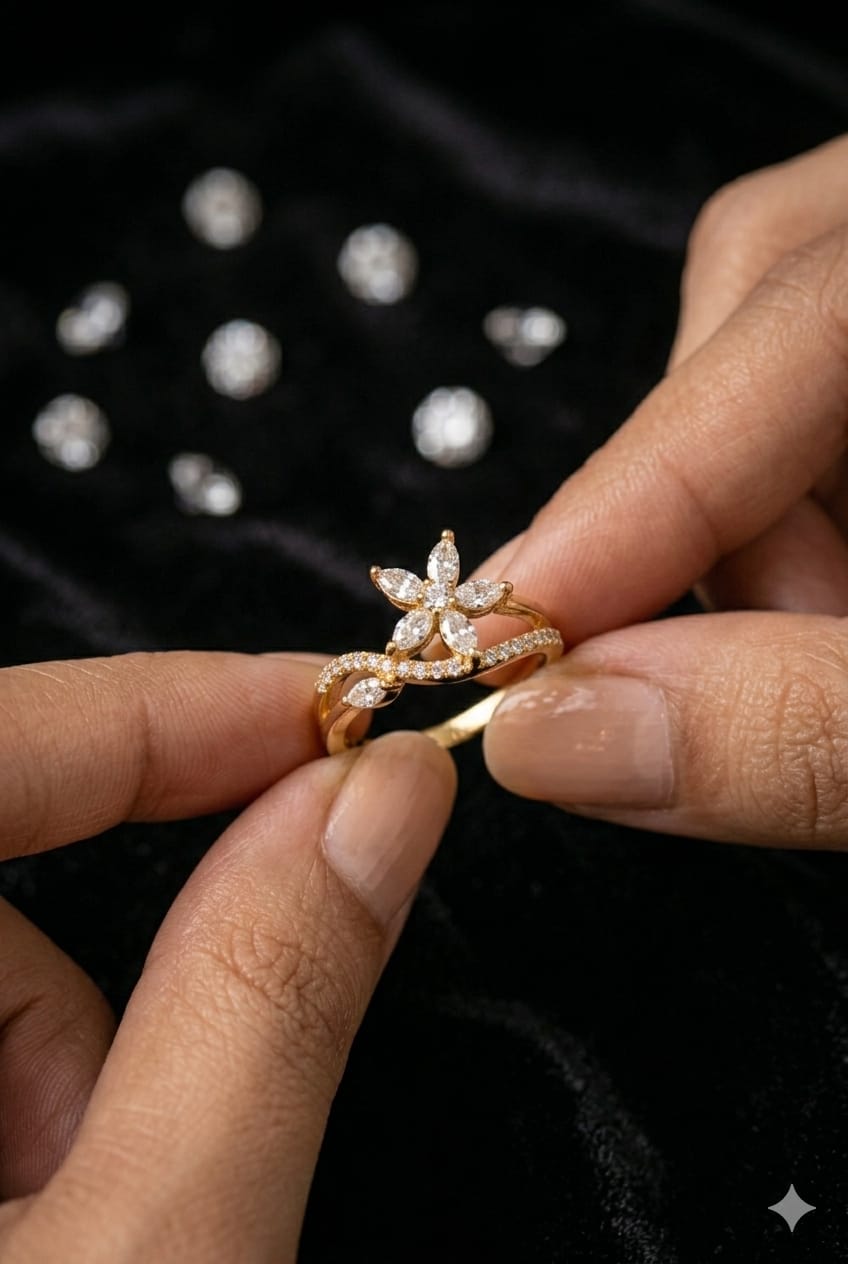 Floral Elegance Diamond Ring