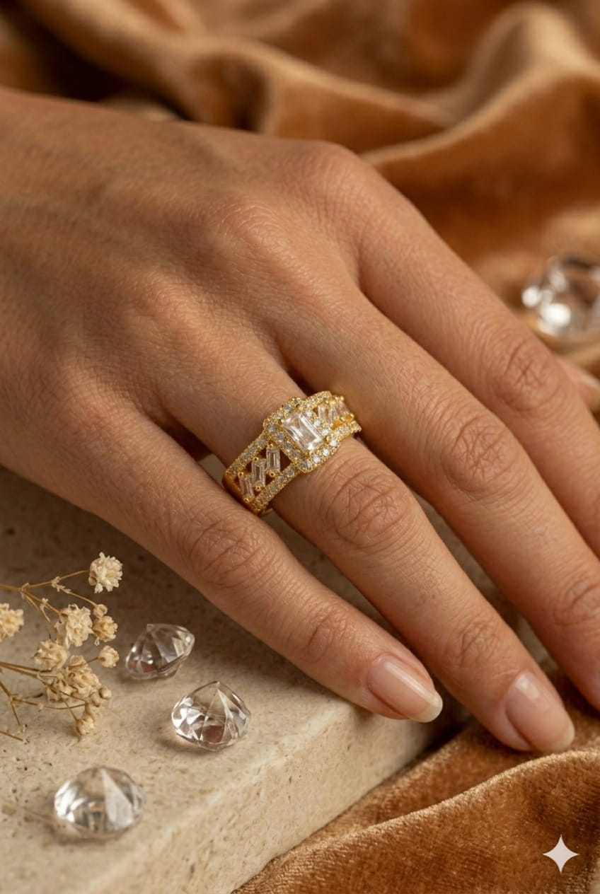 Classic Regal Square Ring (Gold)