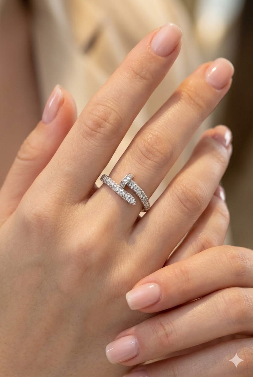 Minimal Snake Wrap Ring (Silver)