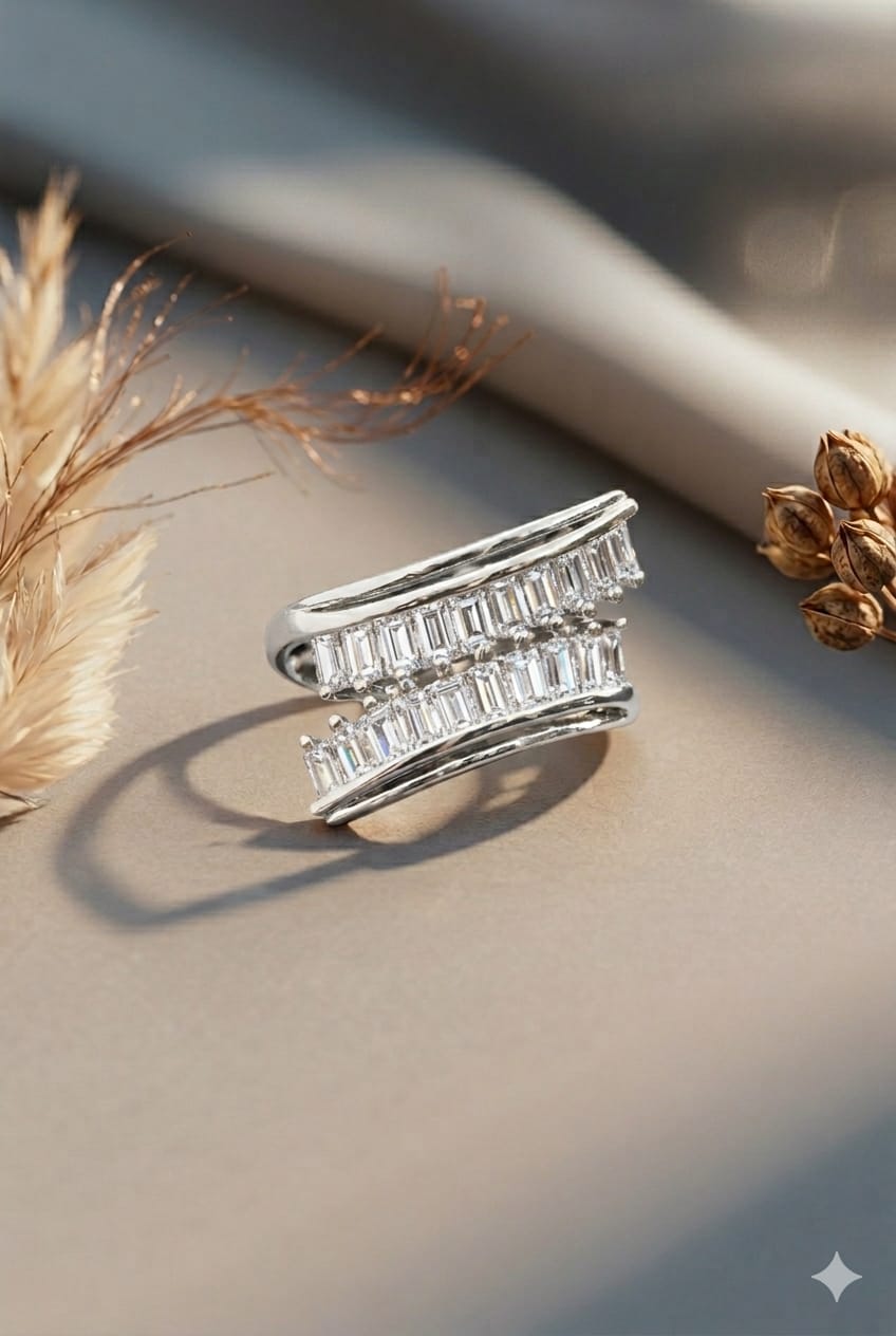 Elegant Dual Band Ring (Silver)