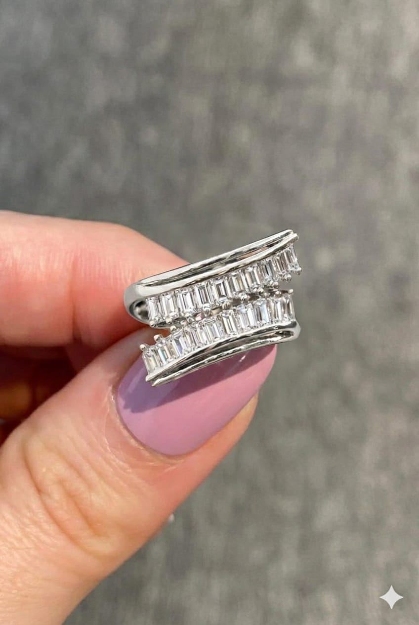 Elegant Dual Band Ring (Silver)