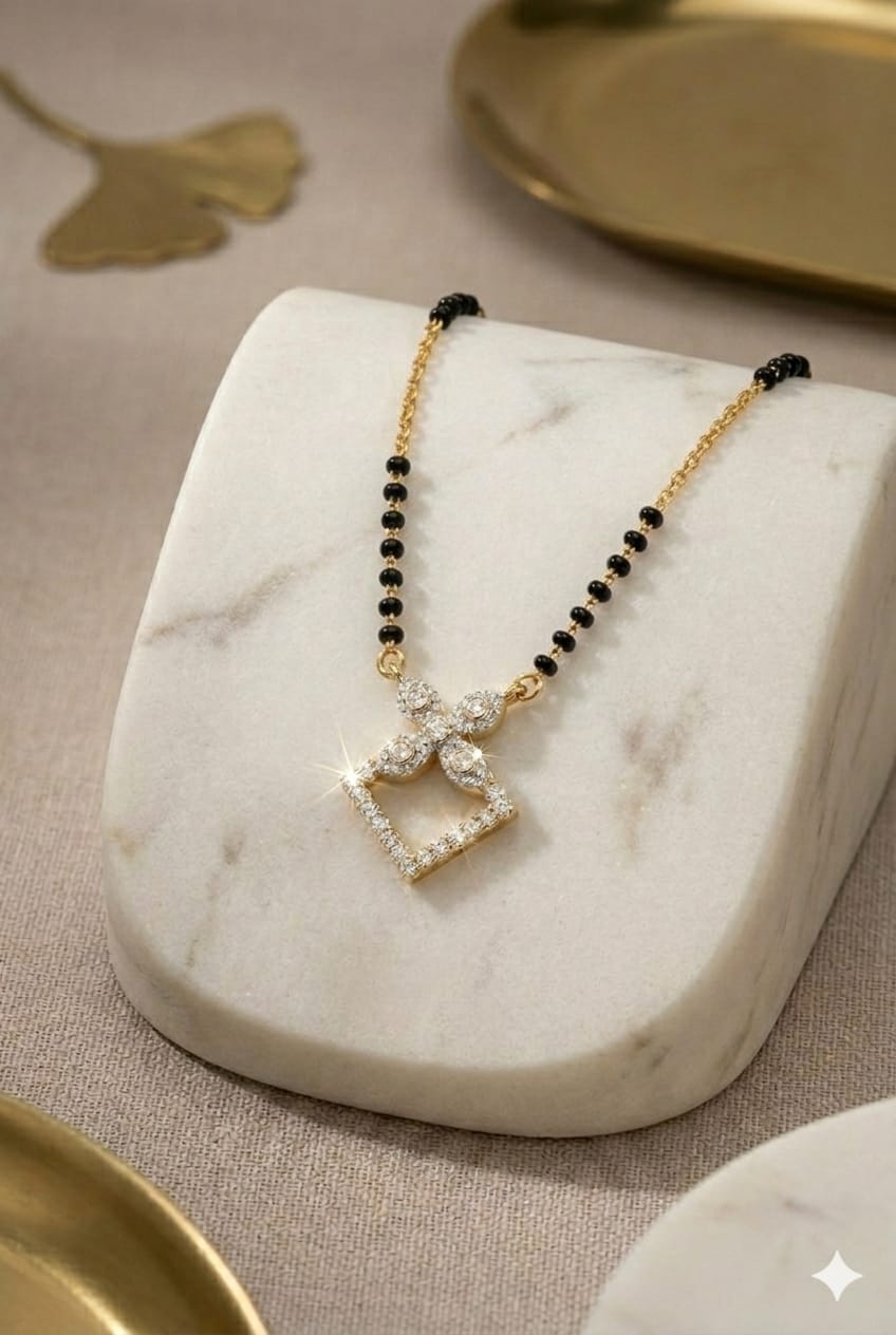 Diamond Shape Mangalsutra Necklace