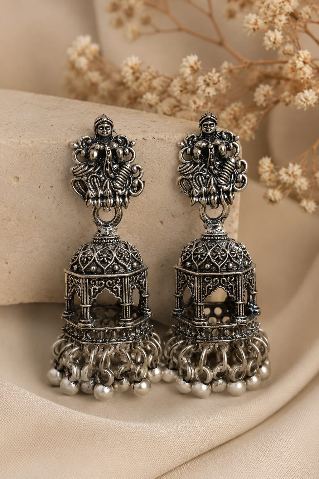 Vintage Temple Jhumka Earrings