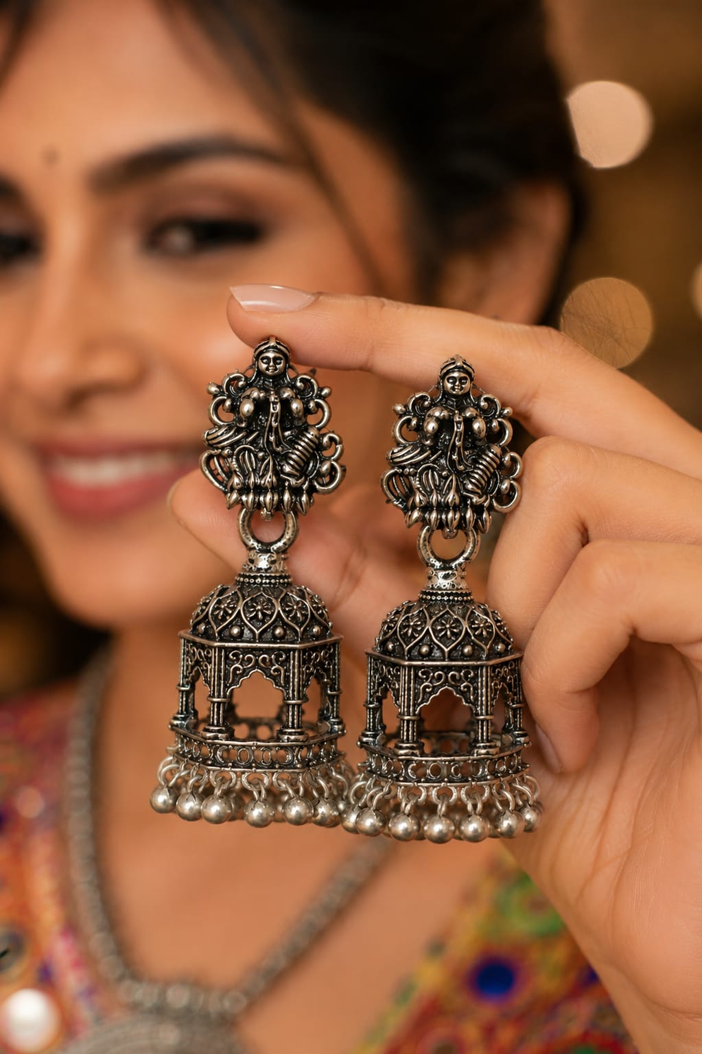 Vintage Temple Jhumka Earrings